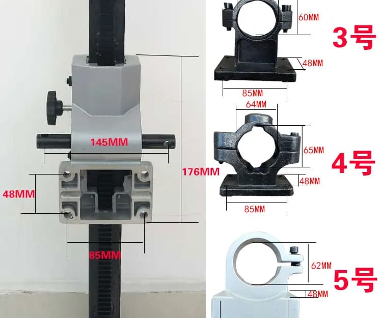 Bench Drill Stand Fixture Base Column Chuck, Universal Spare Part for Portable Water-Cooled Drilling Machine
