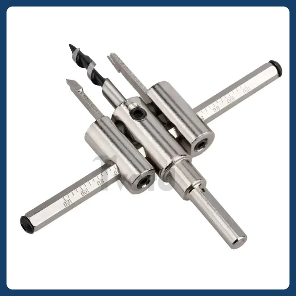 Nickel Plated Aircraft Hole Opener 120/200/300mm Household DIY Adjustable Integrated Ceiling Woodworking Hole Expanding Drill