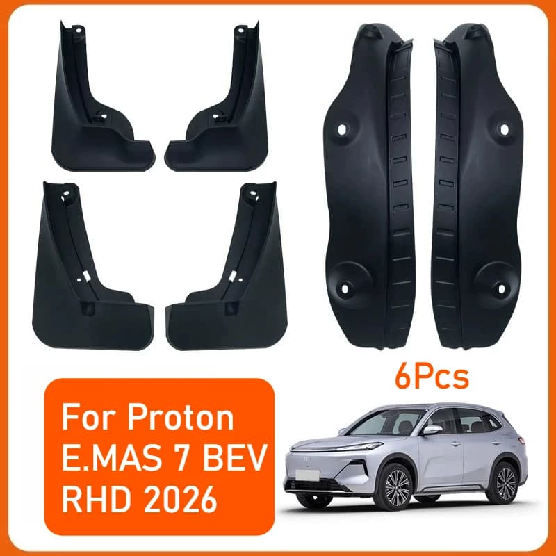 6Pcs for Proton E.MAS 7 BEV RHD 2026 Car Inner Fender Liner and Wheel Mudguard External Modification Accessories Supplies