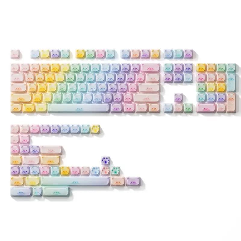 Pig party theme MOG height keycap full set five-sided hot sublimation cute cartoon Qixi Festival gift