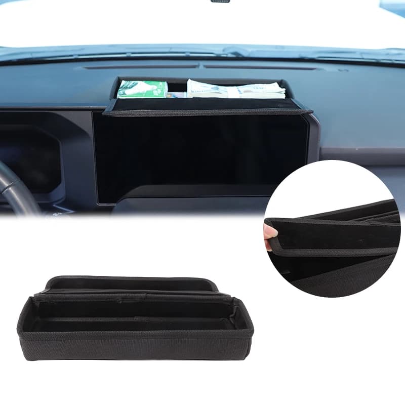 For Toyota Land Cruiser Prado 250 LC250 2024+ Oxford cloth black car navigation screen rear storage box car interior accessories