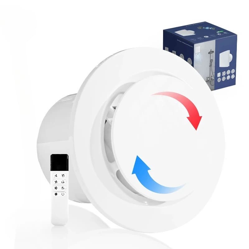 KCvents Circle Exhaust Fan Ventilation Fan With Reversible Remote Control For Bathroom Room Kitchen Home ECO Friendly 4/6/8 inch