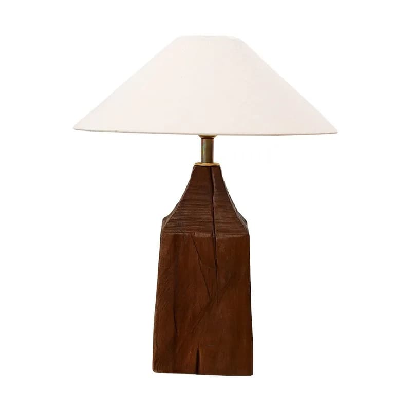 Weathered wood creative solid wood desk lamp, bedroom bedside lamp, desk living room wabi-sabi atmosphere floor decorative lamp