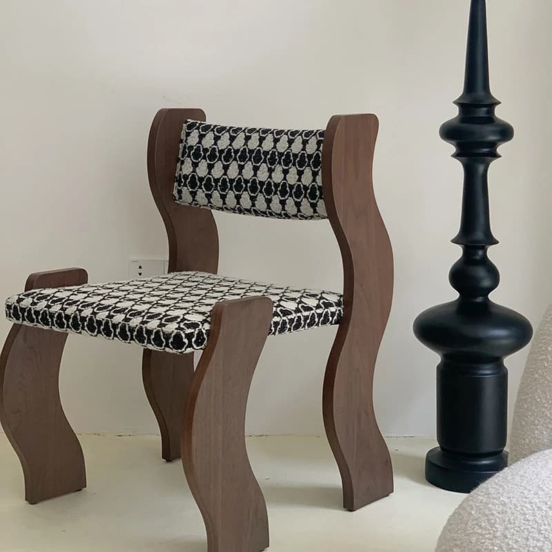 Wave chair, dining chair, medieval dining table back chair