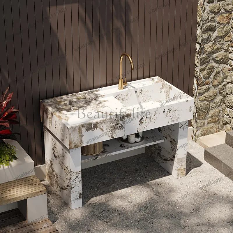 Outdoor courtyard laundry sink laundry sink with rubbing board washbasin integrated outdoor