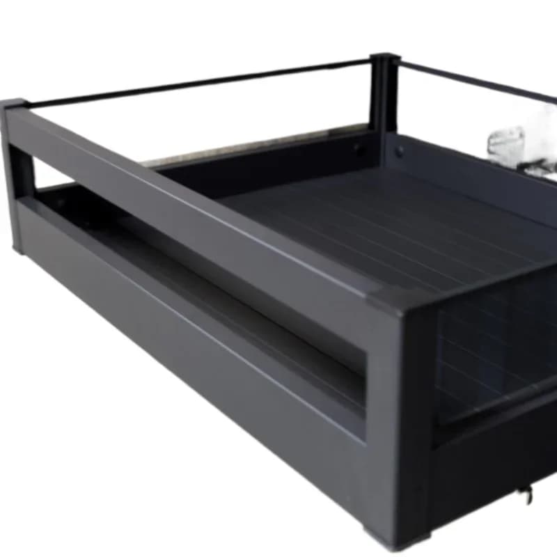 Aluminum alloy glass multi-layer combination drawer basket, multi-functional storage tool