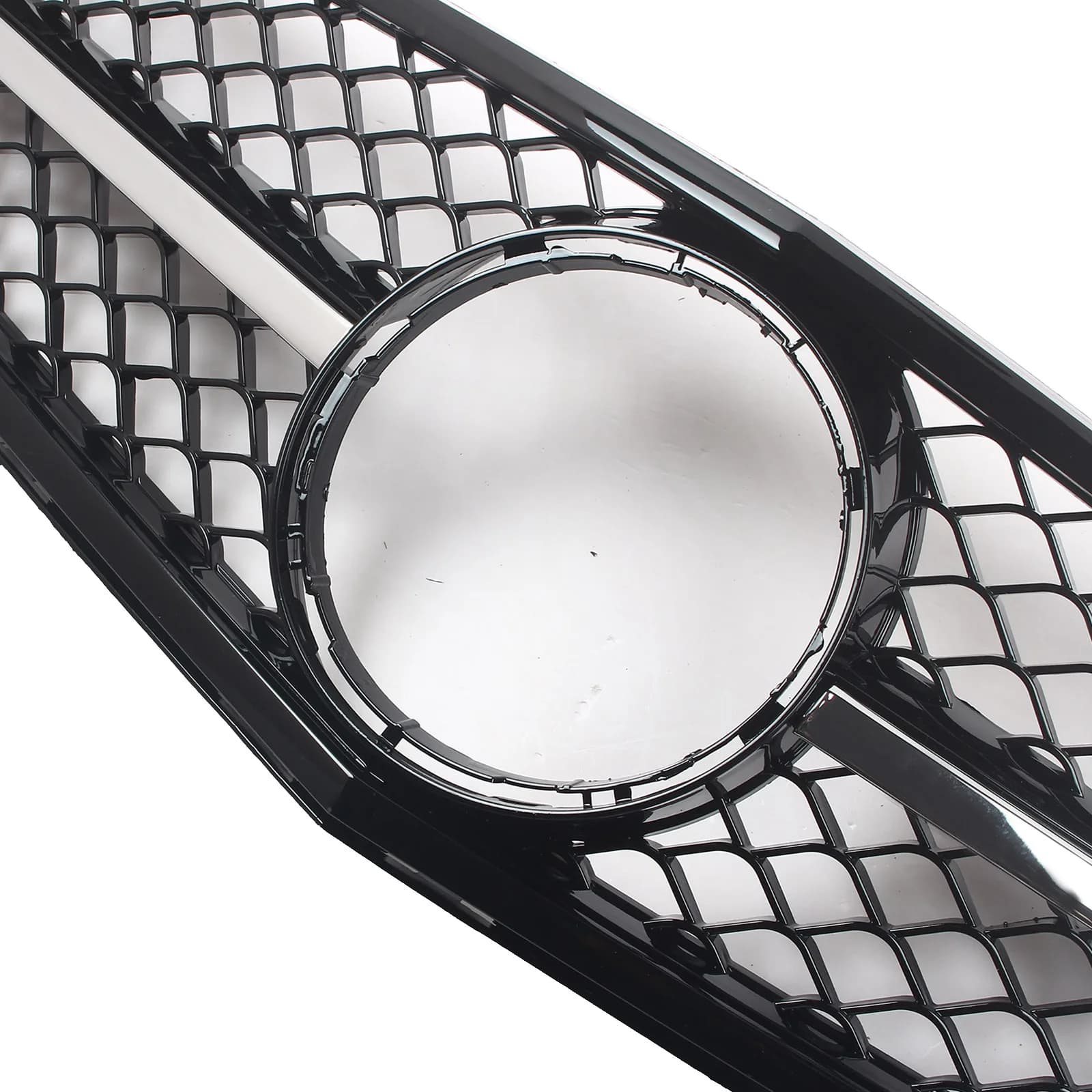 Car Front Grille Bumper Grill Gloss Black Cover ABS For Mercedes Benz W204 C-Class 2007-2014