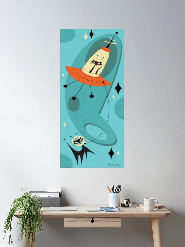 Art Scooter UF-Ohhhh Cat! Photo Canvas POSTER ,Home Decor Wall art painting