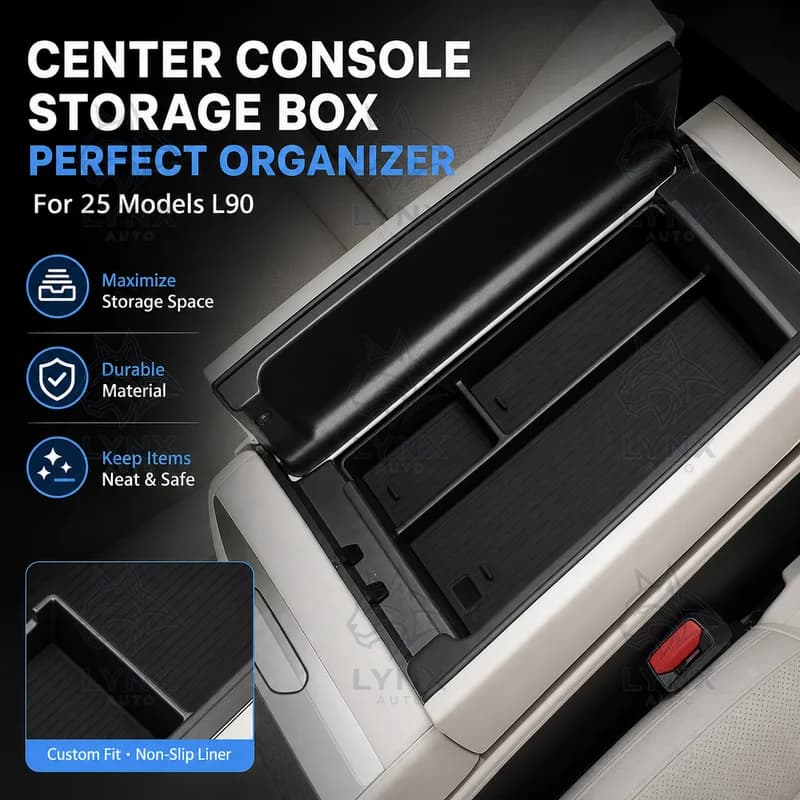 For 25 Models L90 Center Console Armrest Storage Box Car Organizer Vehicle Storage Accessories Modification Parts