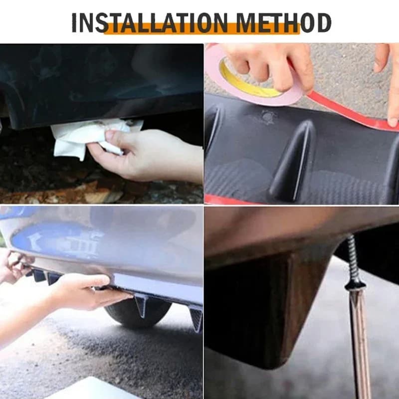 For Tesla Model Y Shark Fin Rear Diffuser Split Chassis Spoiler Auto Aerodynamic Parts Aerodynamic Modification