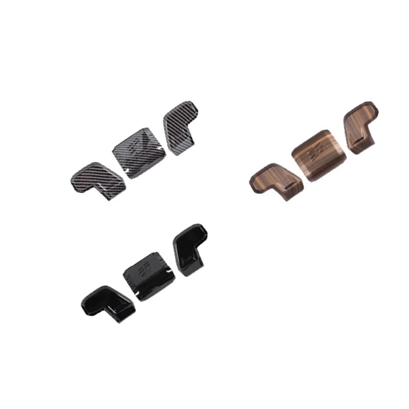 ABS Carbon Fiber, Wood Grain Overlay for Jetour Traveler T2 2023 2024 2025 Gear Shift Head Protection Cover Gears Lever Handle