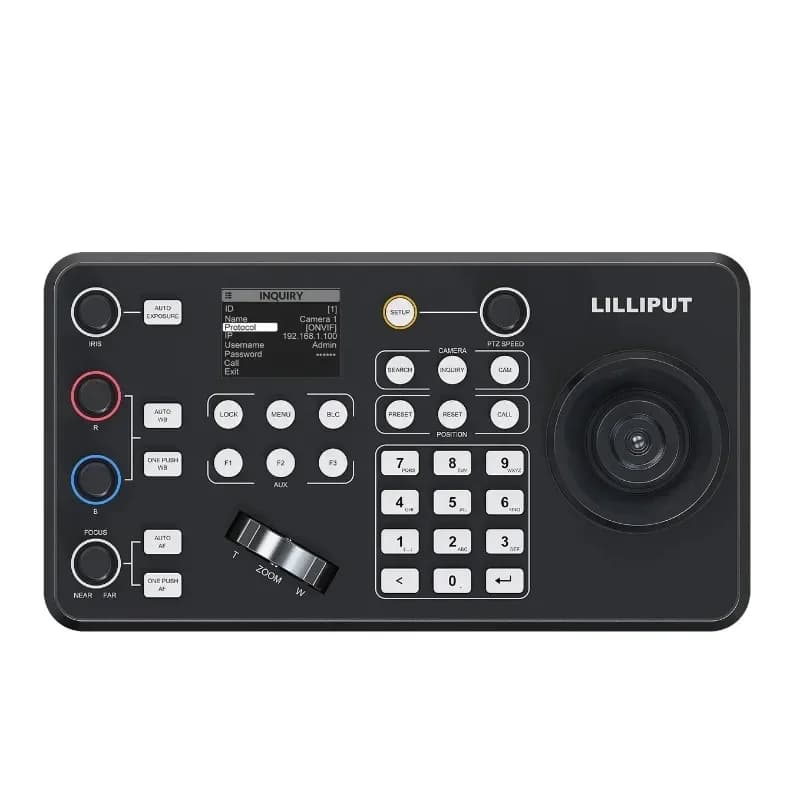 LILLIPUT K1 PTZ Camera 4D Joystick Keyboard Controller Aluminum Alloy Housing  With 2.2 Inch LCD Display
