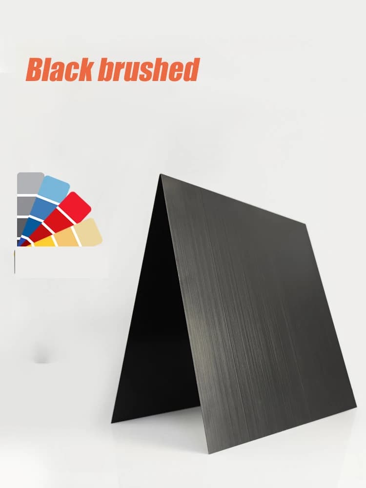 Black Brushed Anodized Aluminum Plate With a Thickness Of 0.5/0.8/1.5/2mm,