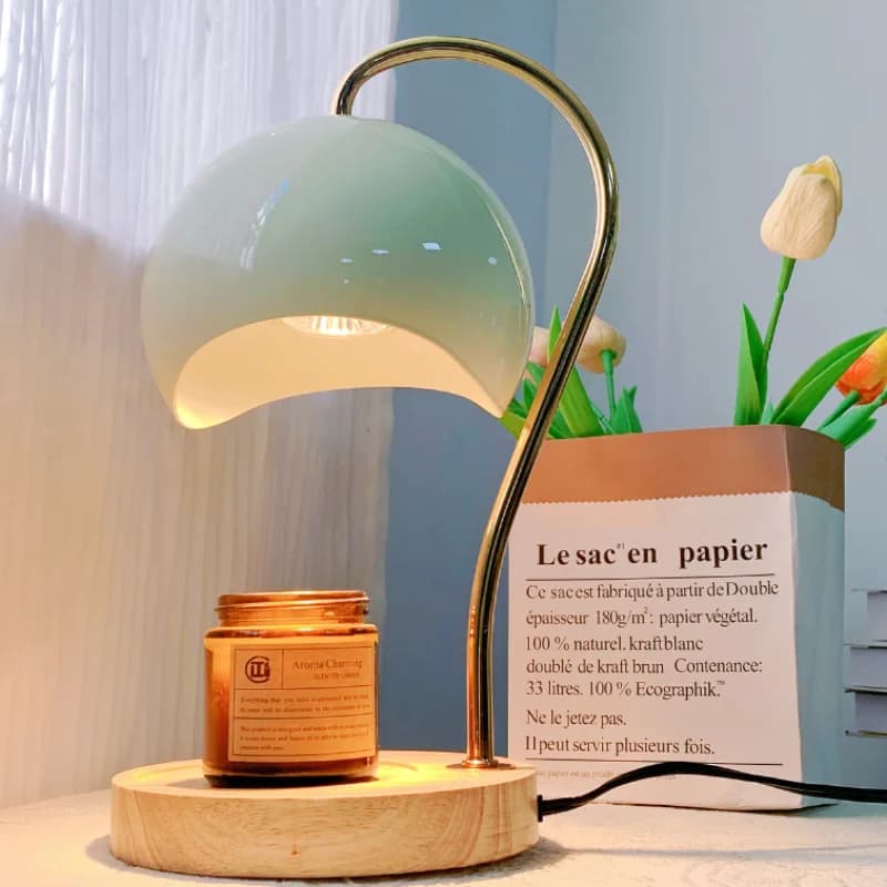 Modern Nordic Style Wax Melting Lamp with Dimmer Bedroom Ambient Lighting