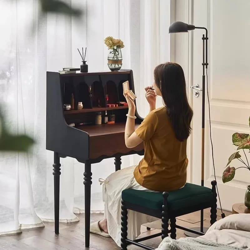 CZ-6 Solid Wood Retro Home Master Bedroom With Drawer Storage Dressing Bedroom Bedside Makeup Table