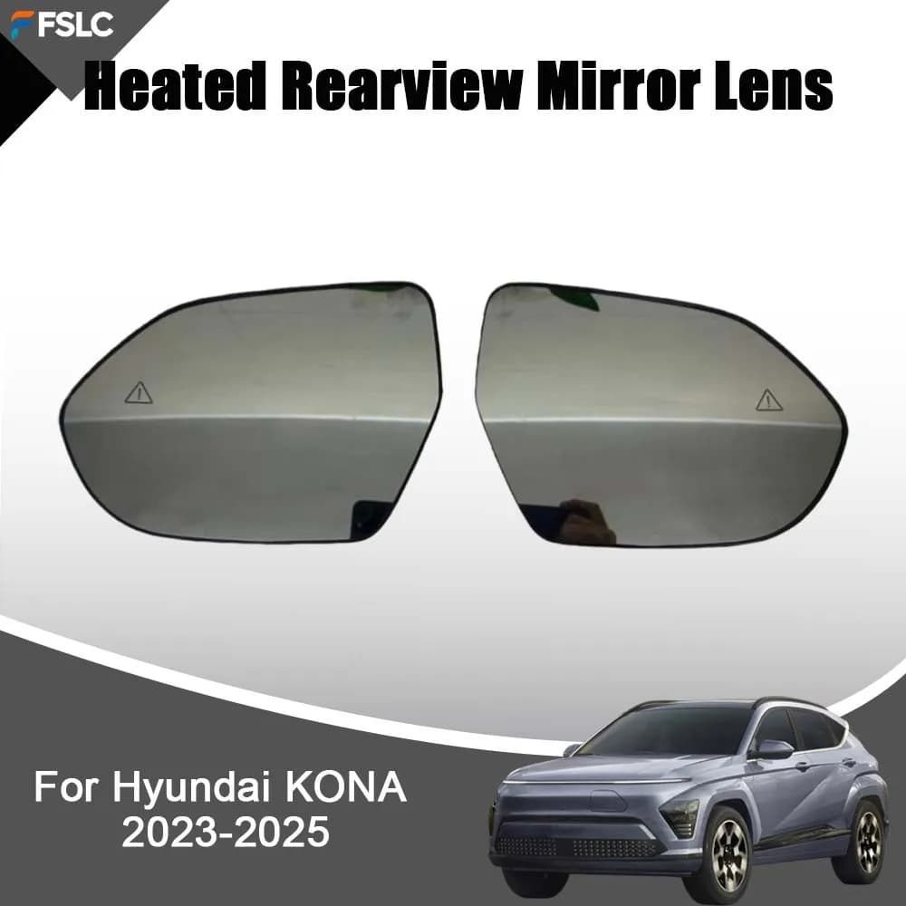 Car Rearview Accessories Heated Rearview Mirror Lens For Hyundai KONA 2023-2025 Cars Accessories Upgrade Modify A Car