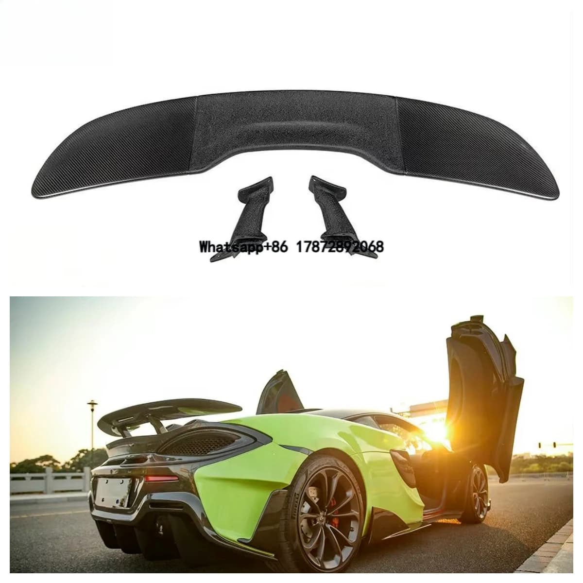 Upgrade 600LT Conversion Carbon Fiber Rear Wing Rear Spoiler for Mclaren 540c 570s 570GT