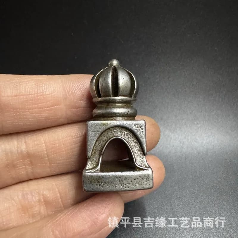 Ten Phases of Freedom , Nepalese Collectible, Stupa Old Iron Seal, Tibetan-Style Craft