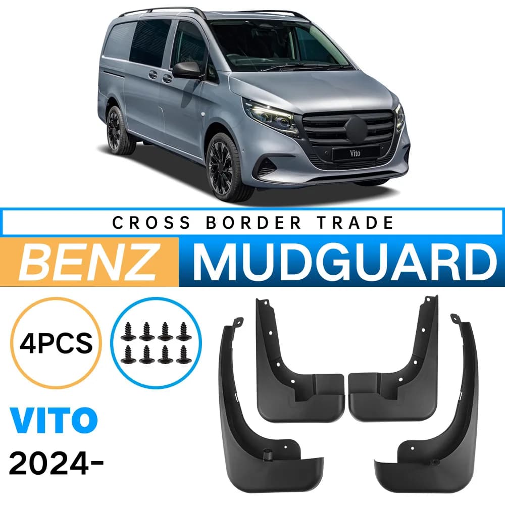Car Auto Fender Mud Flaps Splash Guards Mudguard for Mercedes-Benz Vito 2024 Sturdy Structure Long Lasting Use