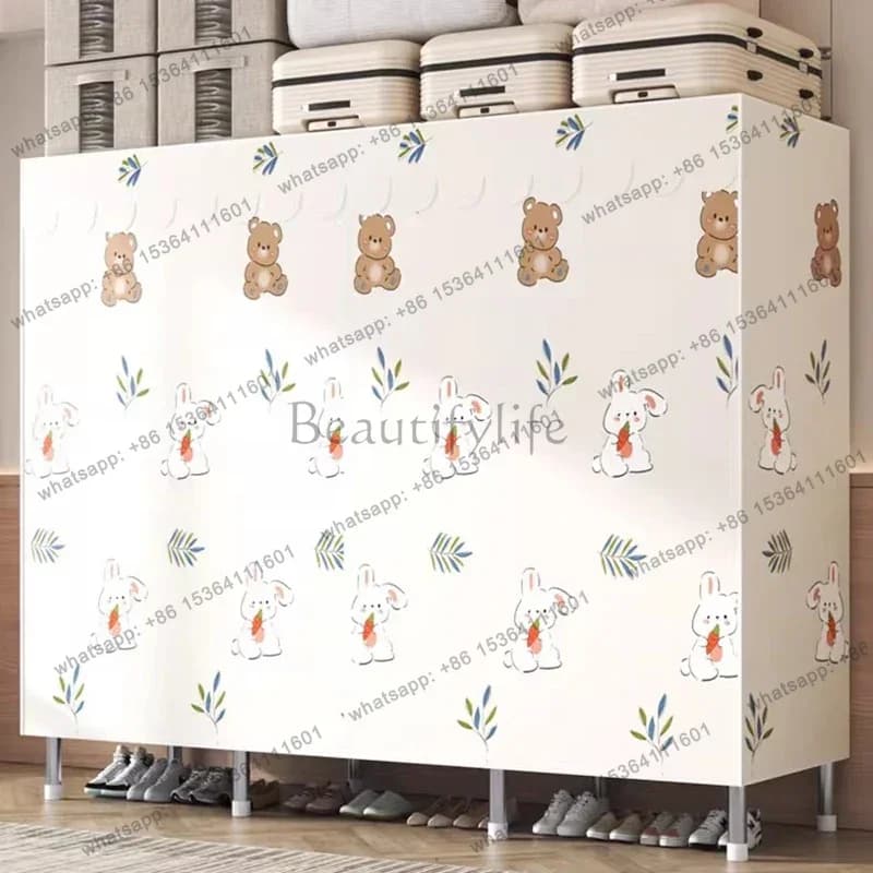 Partitions Portable Wardrobe Storage Clothes Bedroom Living Room Cabinet Display Closet Shelves Muebles Lounge Suite Furniture