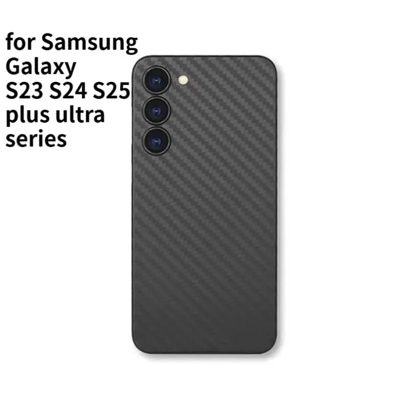 Heat Thin Carbon Dissipation Full-Cover Anti-fingerprint Shockproof Phone Case for Samsung Galaxy S23 S24 S25 Plus Ultra Series