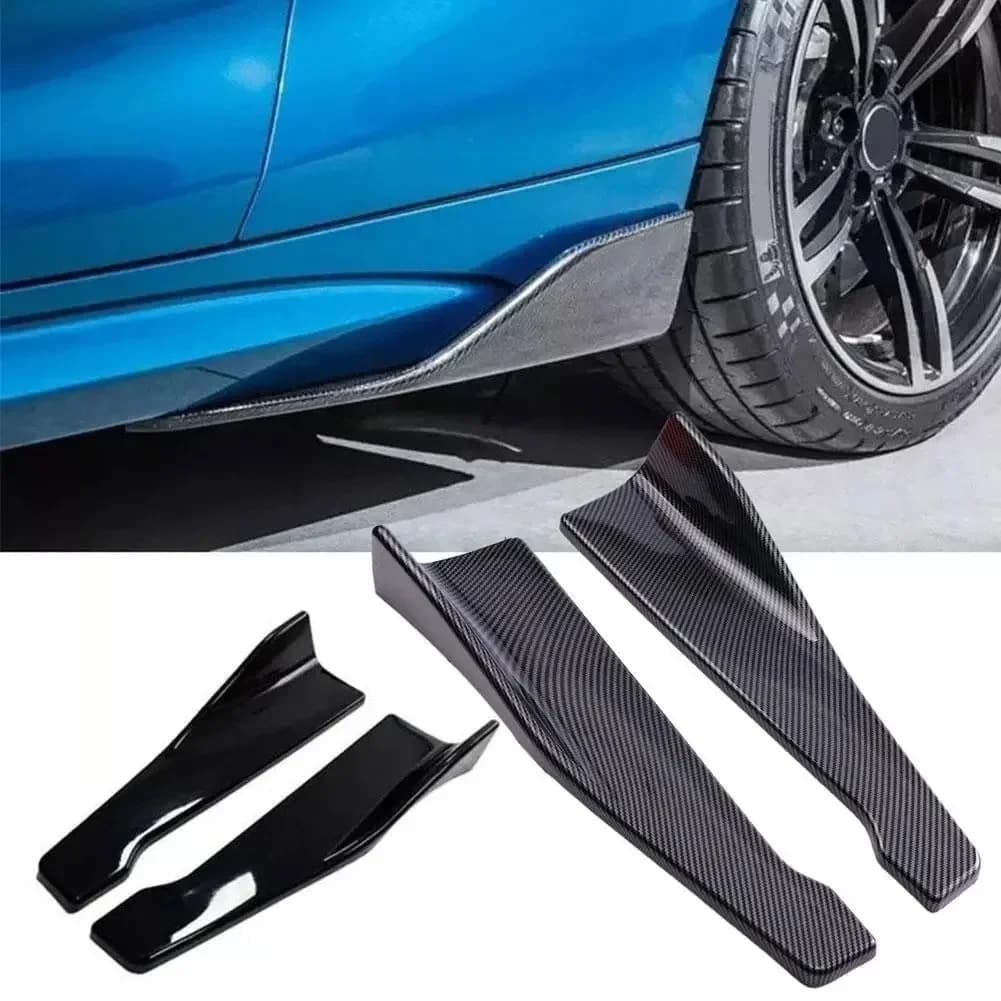 For  Audi Peugeot 206 307 407 301 2pcs Universal Car Front Rear Bumper Strip Lip Spoiler Diffuser Splitter Scratch Protector