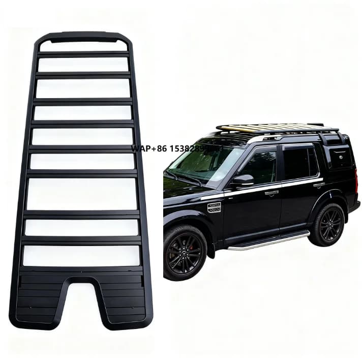 Aluminum Alloy  Roof Rack for  Discovery 4 with 100kg Capacity Luggage Frame Ladder Bag Roof Platform