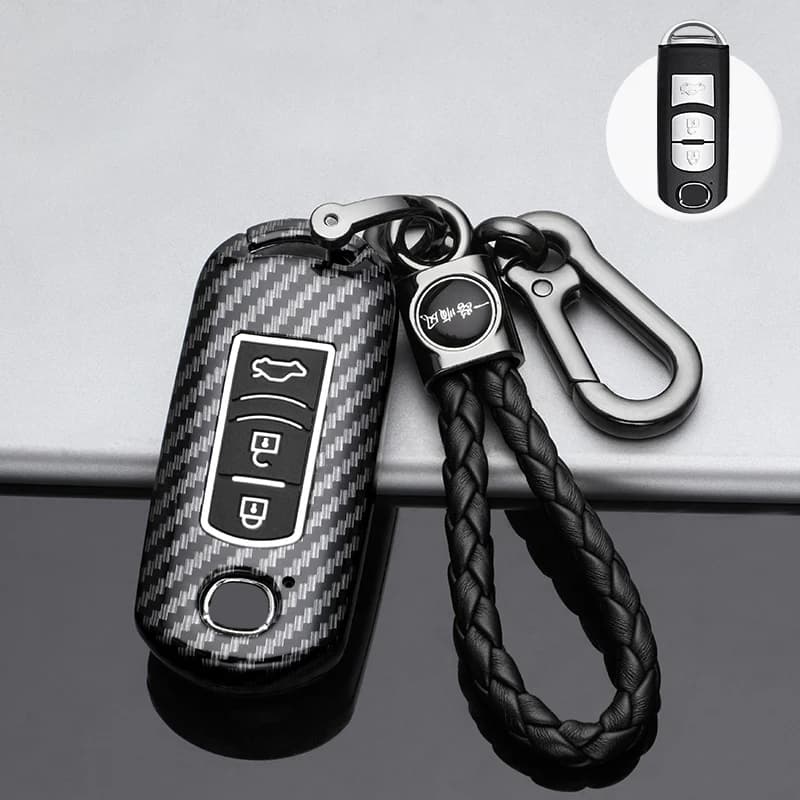 2020 Silicon Carbon fiber Car Key Cover For Mazda 2 3 5 6 2017 CX-4 CX-5 CX-7 CX-9 CX-3 CX 5 Auto Smart remote Protective Case