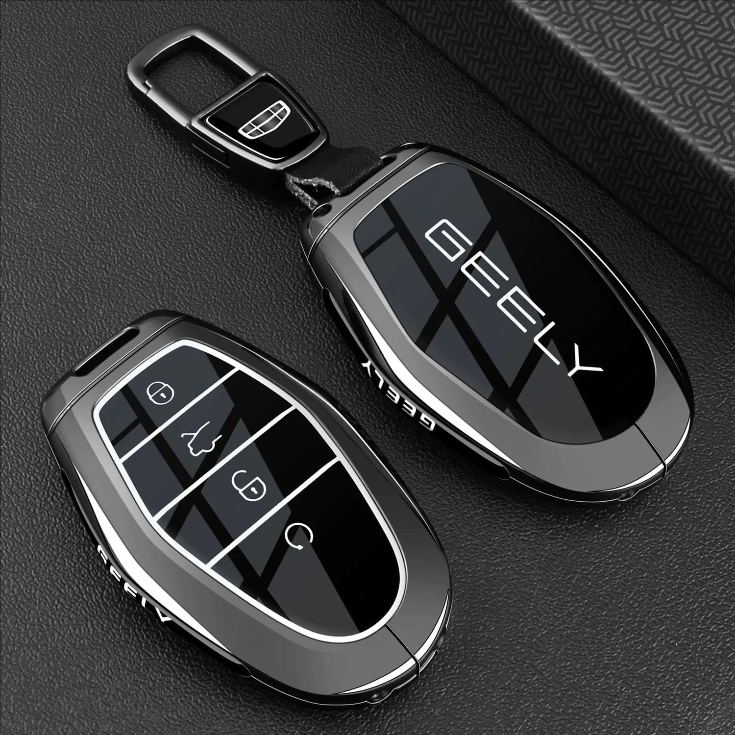For Geely 5th Gen Emgrand 2026 Key Fob Case - Zinc Alloy Metal Cover with Keychain