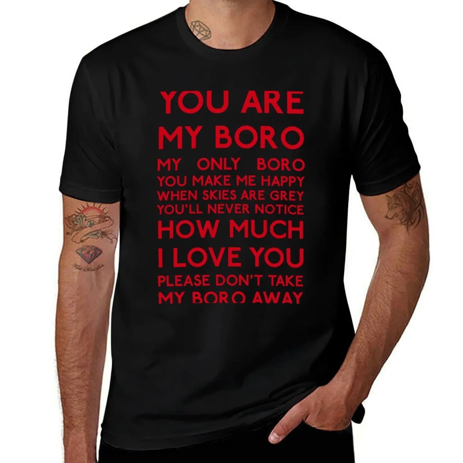 Middlesbrough FC - You Are My Boro T-Shirt t shirts for man graphic vintage cotton t shirt pack T-Shirt
