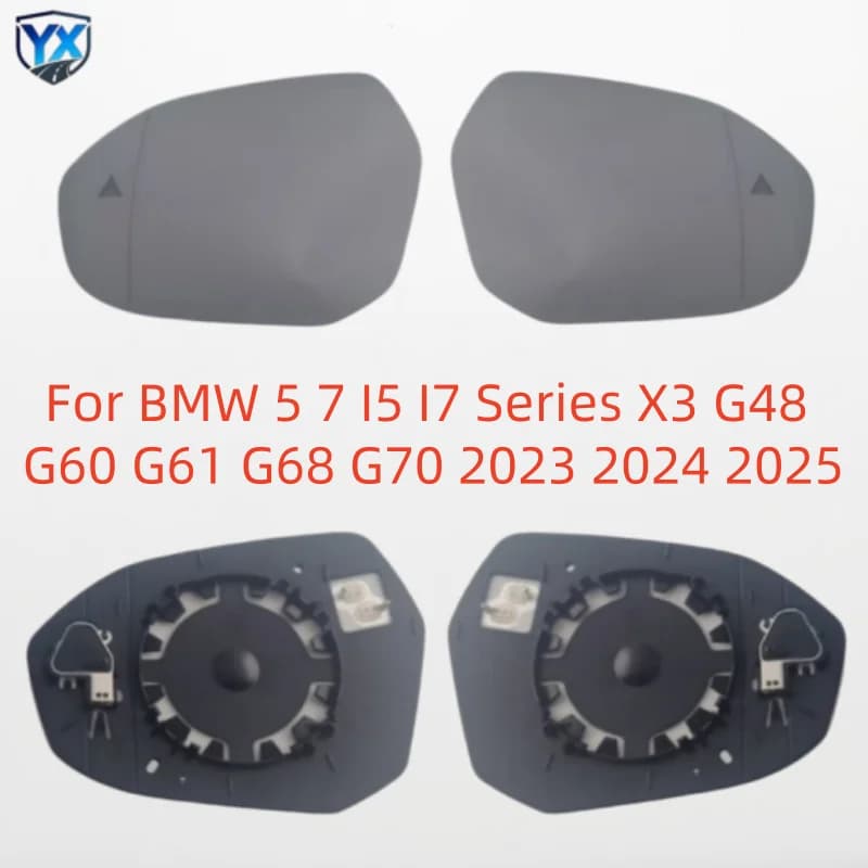 For BMW 5 7 I5 I7 Series X3 G48 G60 G61 G68 G70 2023 2024 2025 Heated Blind Spot Warning Rear Mirror Glass New