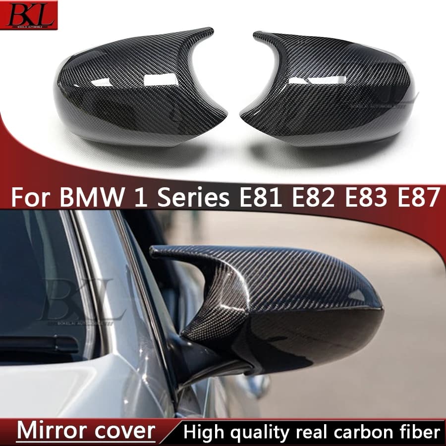 For BMW 1 Series E81 E82 E83 E87 120i Upgrade Shells Rearview Cap High-quality Real Carbon fiber rear view mirror case cover