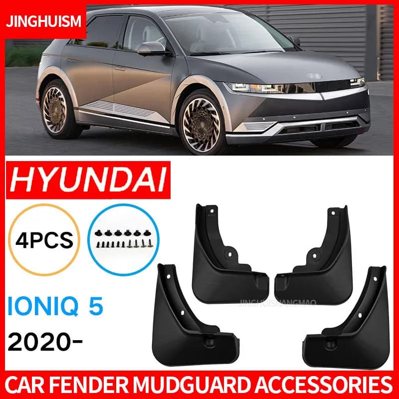 Mudguards FOR Hyundai Ioniq 5 2020-2024 Car Mud Flaps Splash Guards ABS Black Exterior Modification Accessory Anti Mud Sand