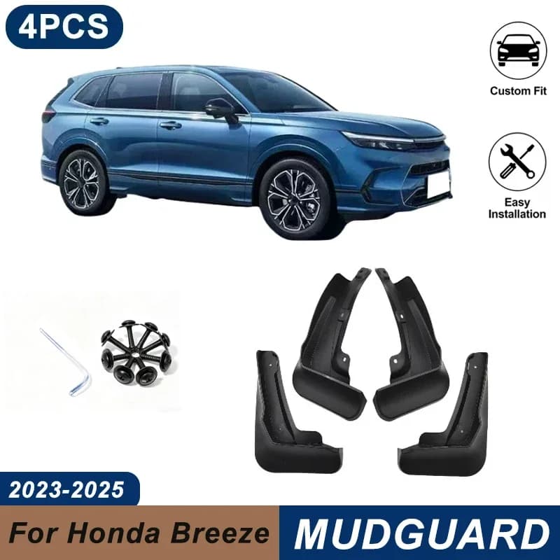 4PCS Car Mud Flaps For Honda Breeze RT 2023-2025 Waterproof Anti-Splash Fender Mudguards Auto Exterior Accessories