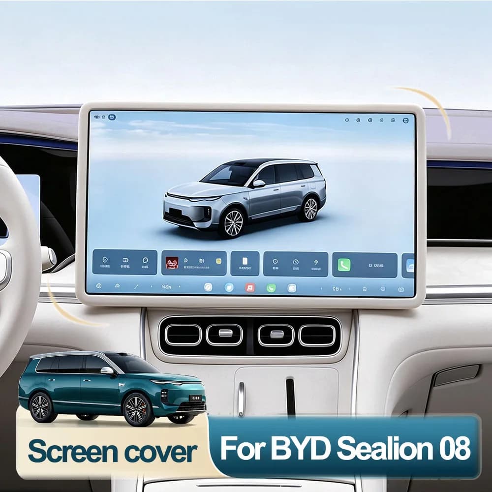 Navigation Screen Border Silicone Protective Cover Fit For BYD Sealion 08 EV DM Anti-collision Automotive Modification Supplies