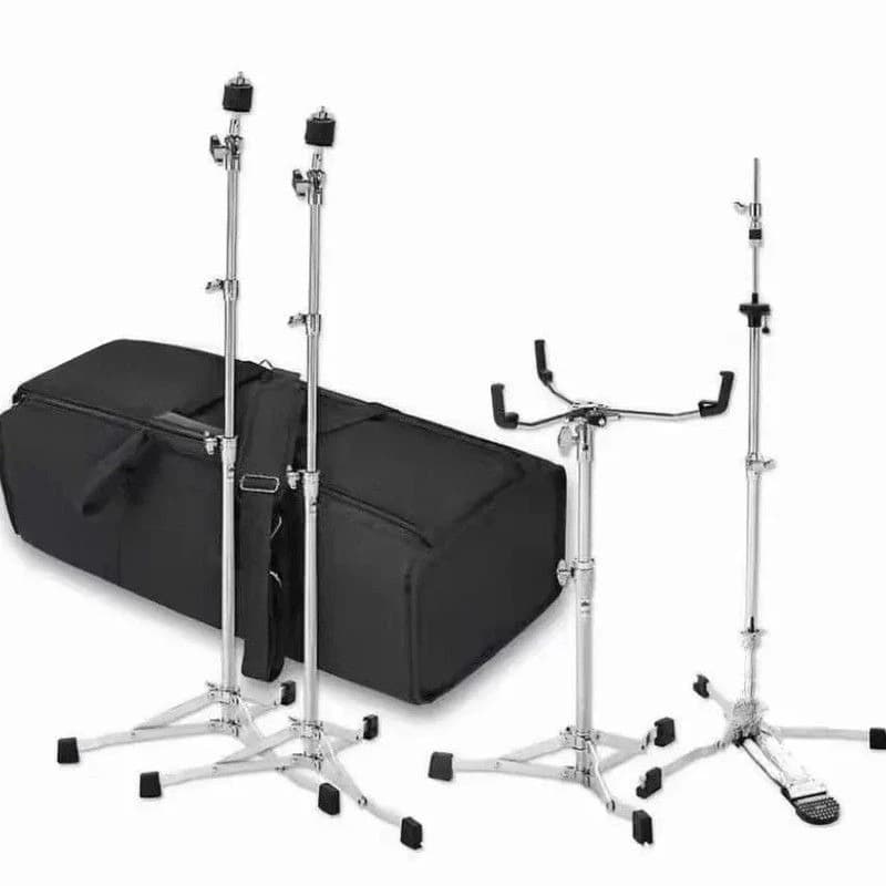 Hardware set, cymbal stand, snare drum stand, cymbal stand, jazz drum