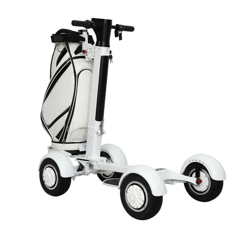 Four-wheel golf cart, folding commuter outdoor golf scooter