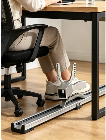 10 Strand Rubber Band Footrest Stainless Steel Sliding Bow Head Fitness Square Tube Spare Accessory