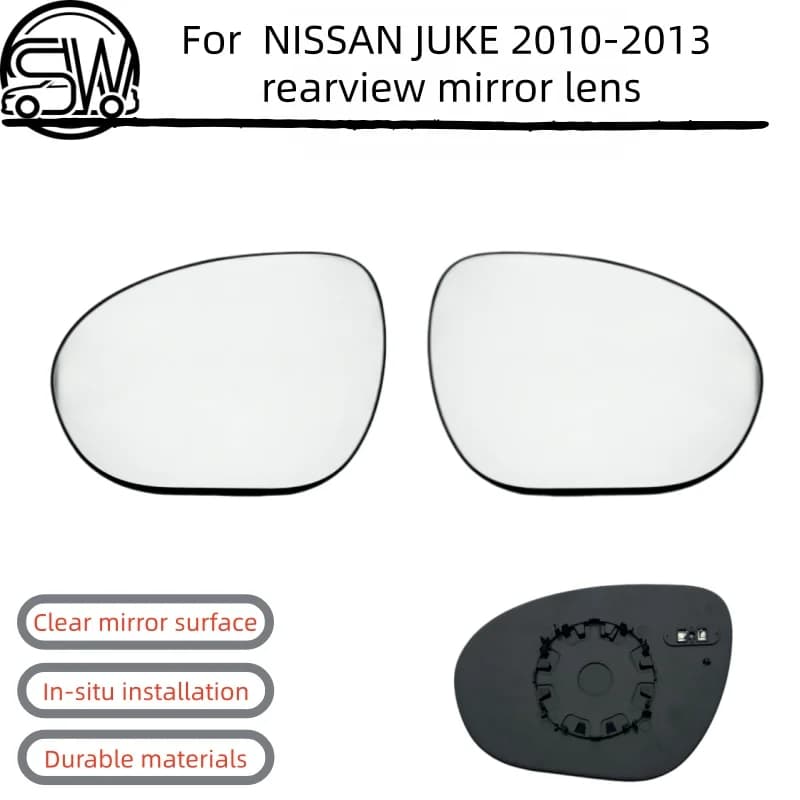 For  NISSAN  JUKE  2010 2011 2012 2013 2014 Car Heated Convex Side Mirror Glass