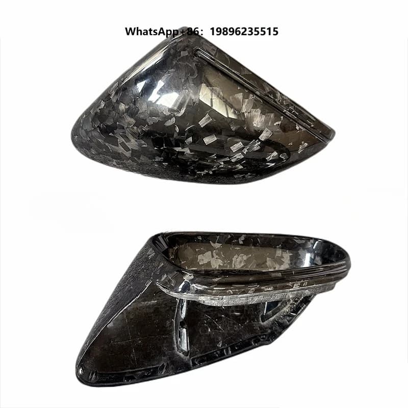 Dry Forged Carbon Fiber New Black Side Mirror Cover