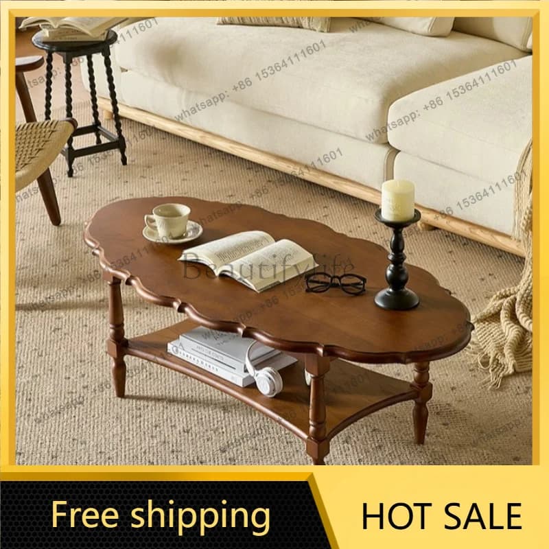 YJ Modern Living Room Coffee Table Designer Luxury Simple Aesthetic Coffee Table Minimalist Unique Mesa Auxiliar Home Furniture