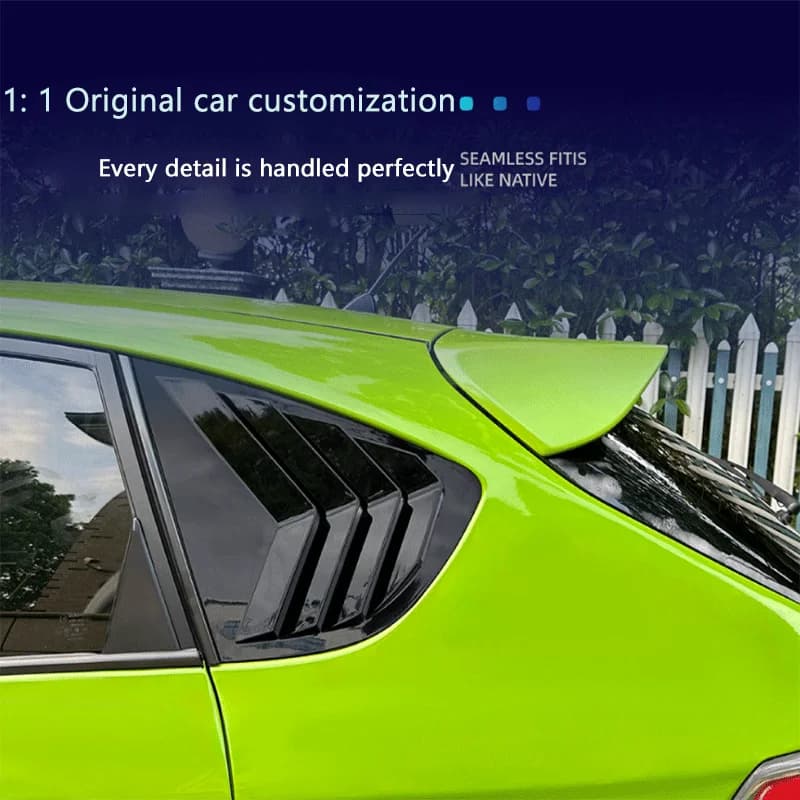 1Pair Black ABS Two Door Triangular Louver For Subaru Impreza Winged Leopard WRX STI 2008-2014 Exterior Decoration Mod Parts