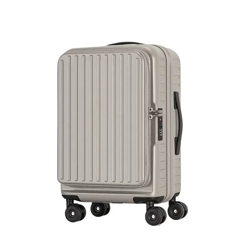 Luggage expandable large capacity side open trolley case