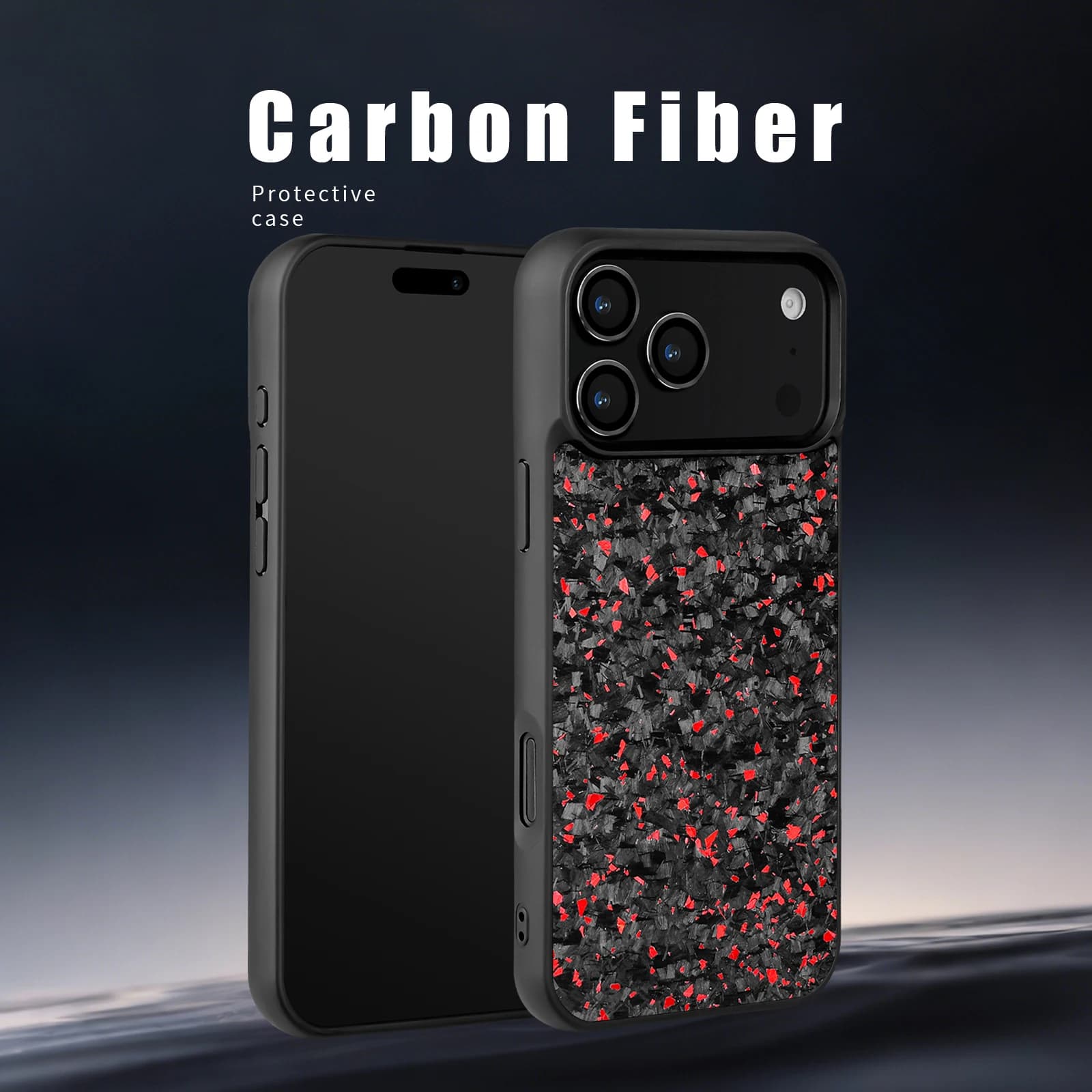 Forged Carbon Fiber Phone Case For iPhone 12 13 14 15 16 17 18 Pro Max Air Plus Shckproof Anti-slip MagSafe Wireless Covero