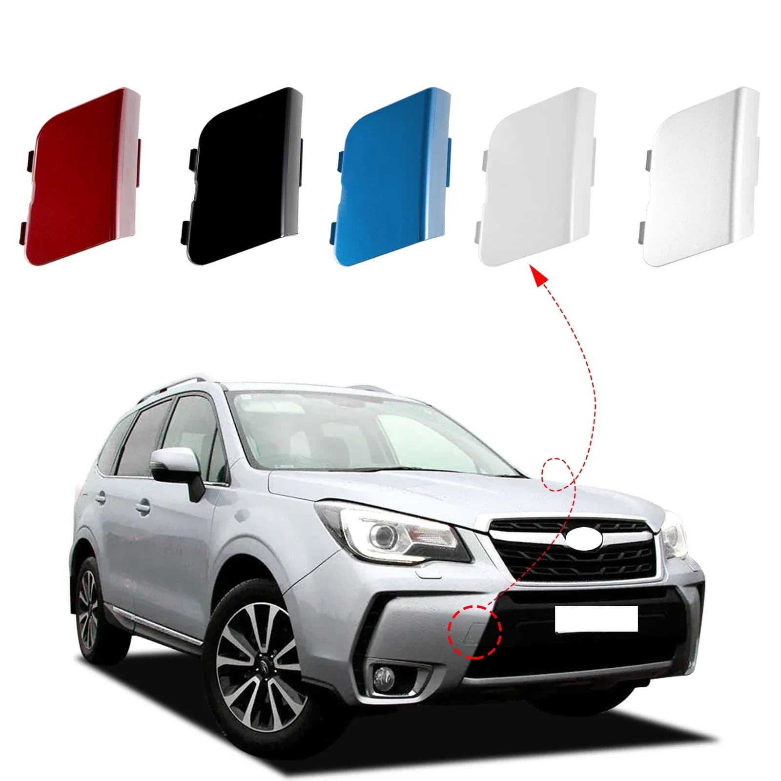 Front Bumper Tow Hook Cover Cap Towing Eye For Subaru Forester 2014 2015 2016 2017 2018 Trailer Cap NO.57731-SG070 Trailer cover
