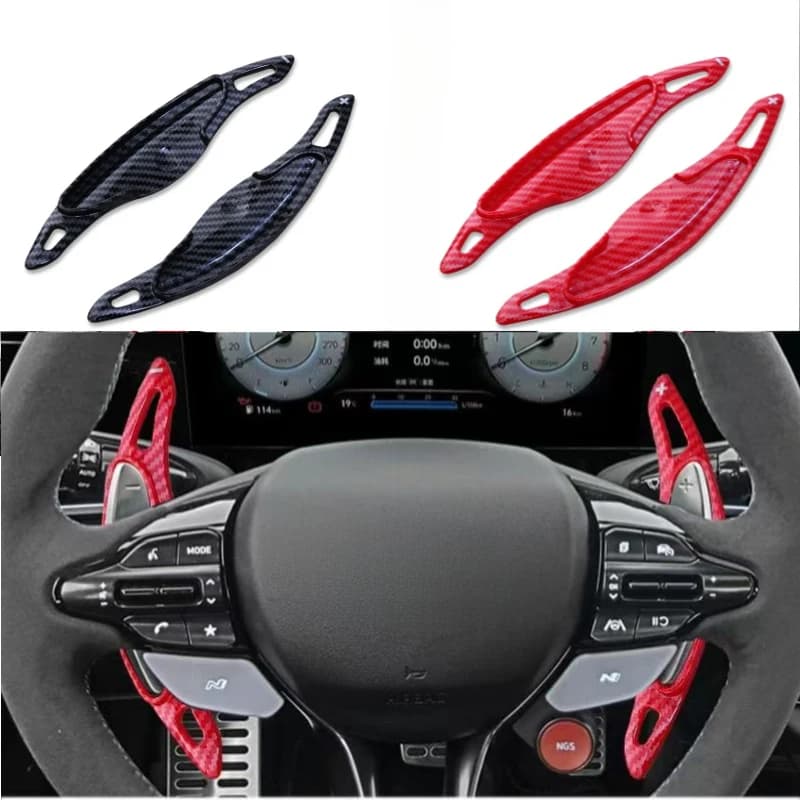 For Hyundai I30 I20 N Line Veloster KONA N Elantra Avante GT N-line CN7 Car Steering Wheel Extension Shifter DSG Gear Stickers