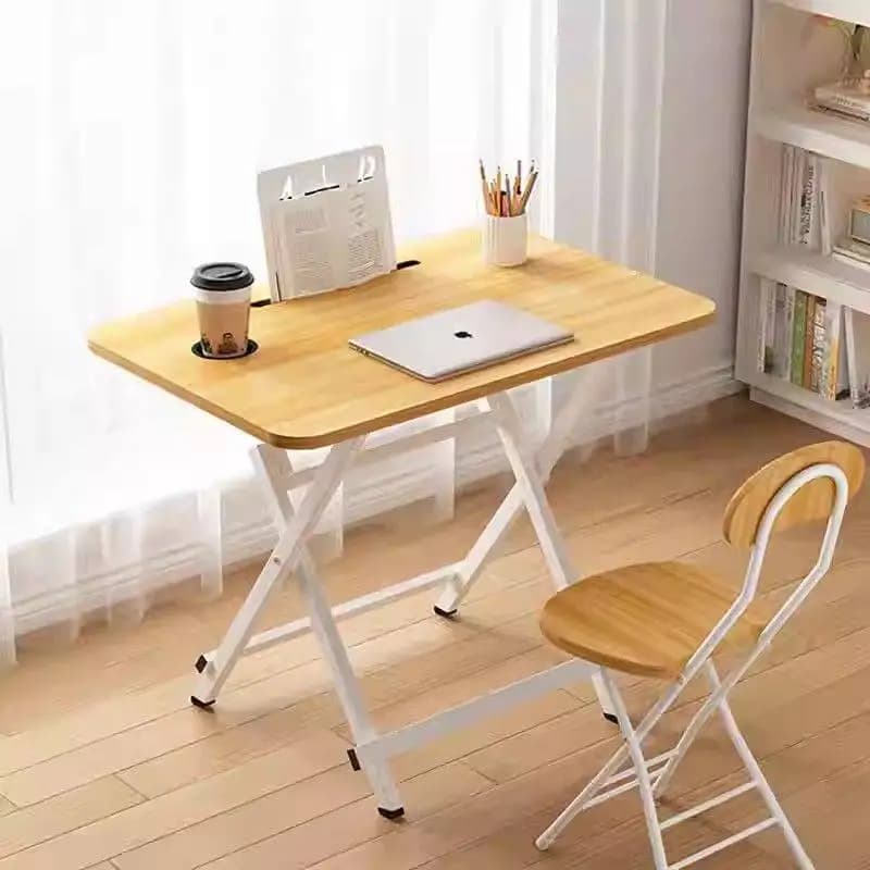 Children's Modern Wood Study Desk and Chair Set Foldable for Boys Girls Primary School Homework Writing