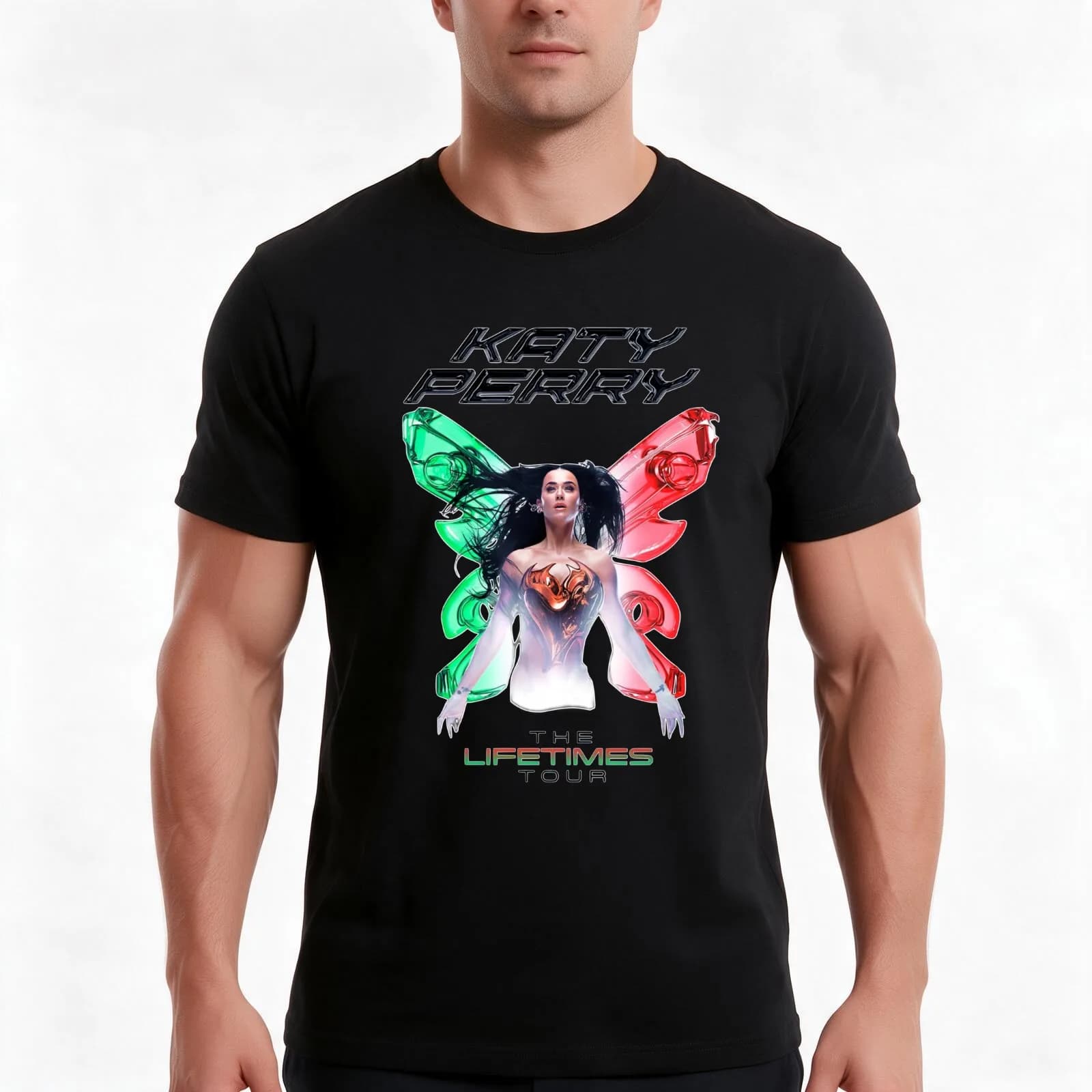 Katy Perry Lifetimes Tour Mexico T-Shirt, Summer Casual Cotton Tee, Oversized Streetwear Tops, Vintage Graphic Print