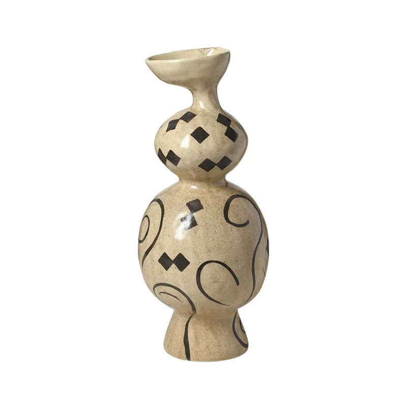 Abstract hand-painted kiln-changed ceramic vase Home Furnishing Exhibition Hall Homestay  Soft Decoration Ornament