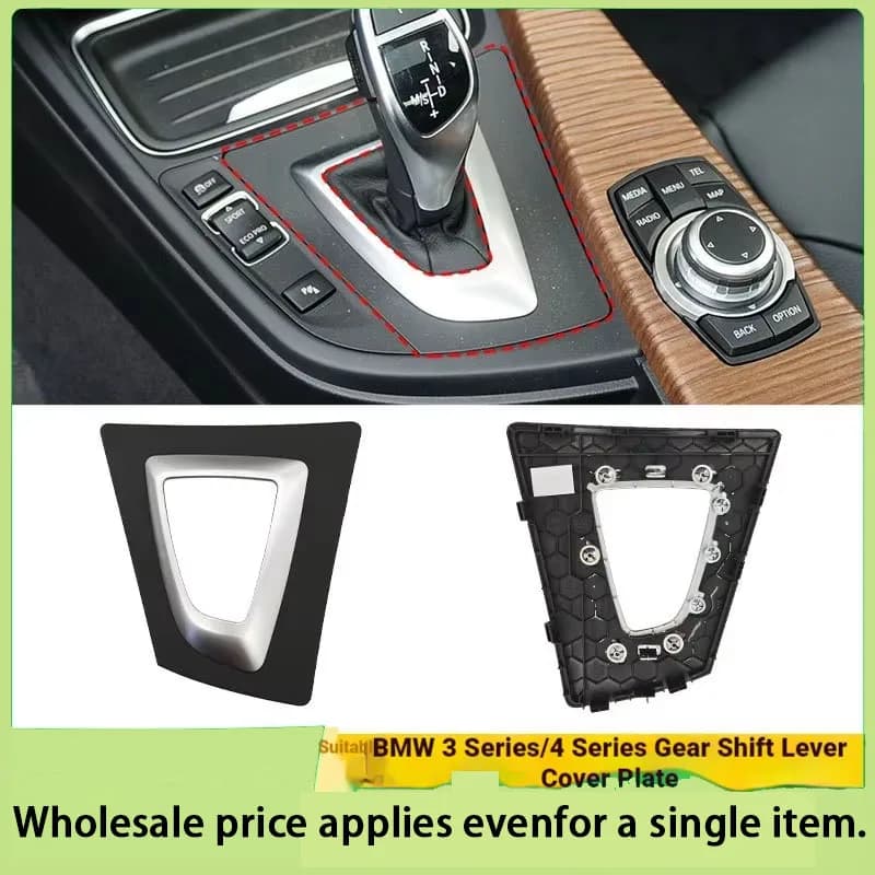 Adapted to 13-19 BMW 3 Series 4 Series Gear Lever Decorative Plate Cover F30F35 Central Shift Handle Base Panel